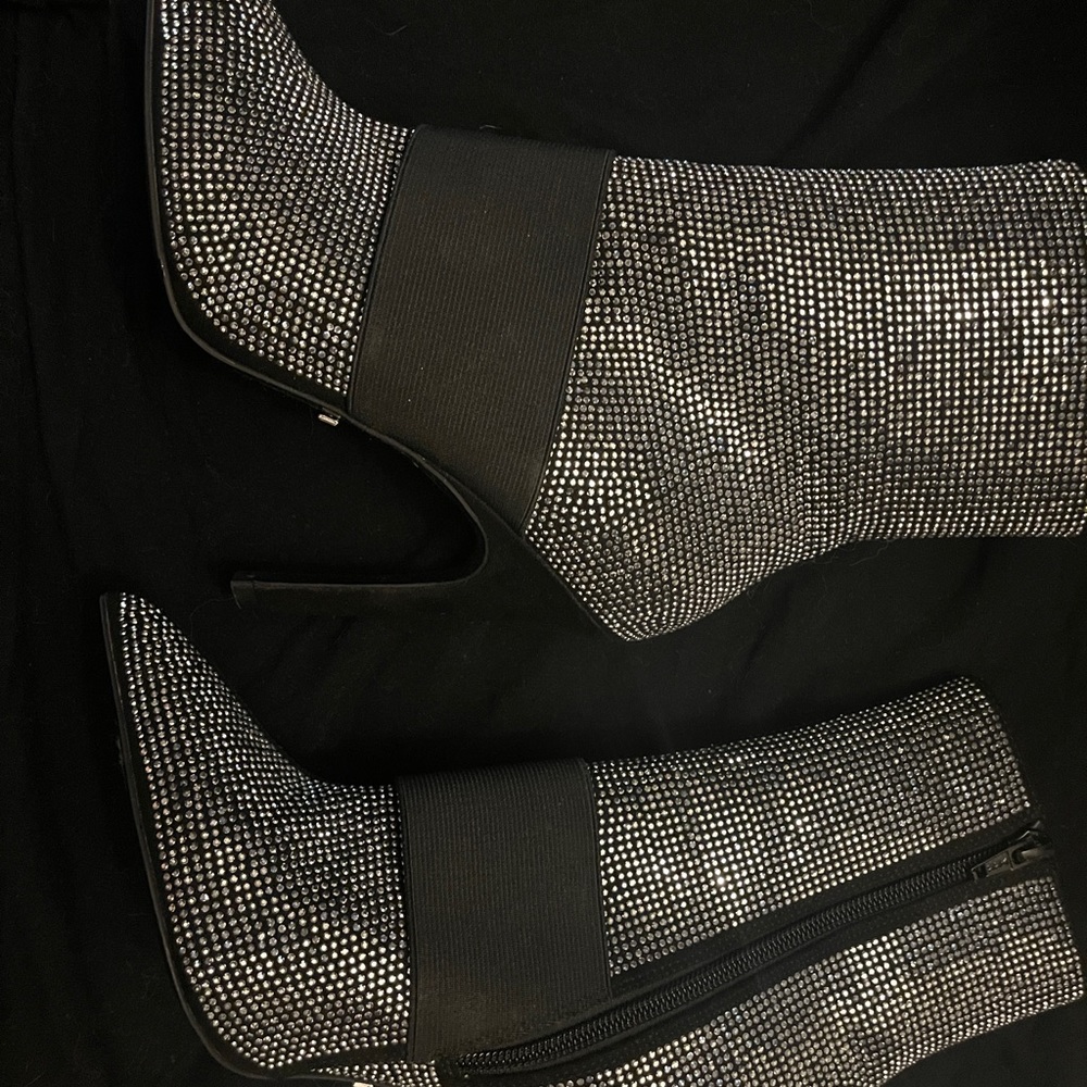 TopShop crystal studded booties